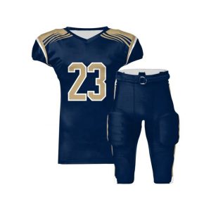 Navy Blue & Gold Padded Jersey and Pants Set