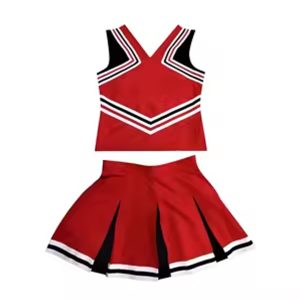 Classic Red and Black Cheerleading Uniform