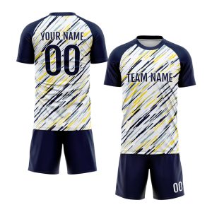 Navy Blue Soccer Uniform with Camouflage Sleeves