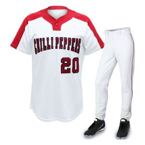 V-Neck Jersey and Full-Length Piped Trousers