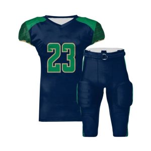 Navy Blue Jersey with Green Accents  Matching Padded Pants